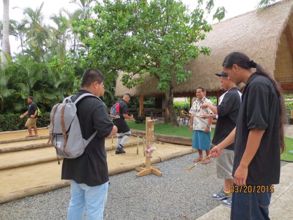 Students at the Polynesian Cultural Center